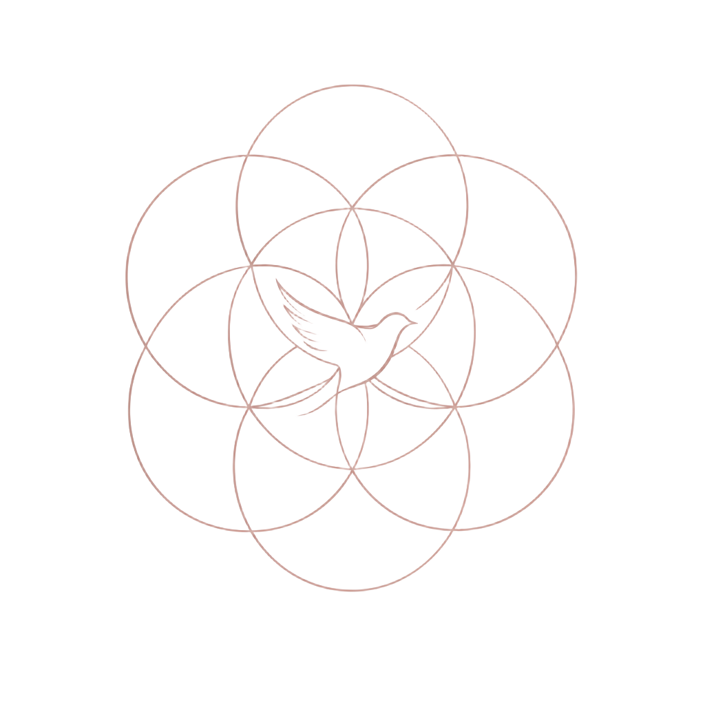 Bird and seed of life sacred geometry symbol